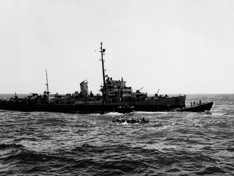 The US Navy captured the U-505 on June 4, 1944. Bullet holes can be seen all over the conning tower., The first stop on my tour was the petty officer's quarters., When the U-505 was on patrol, it carried 12 tons of food., The crew had to navigate various challenges while underwater, including high temperatures., All calculations before firing a torpedo were done with pen and paper., The US Navy captured the U-505 on June 4, 1944., To prevent the U-505's capture, the Germans tried one last trick., On September 2, 1954, the submarine was hauled across Lake Shore Drive in Chicago., At first, the submarine was displayed outside the museum.
