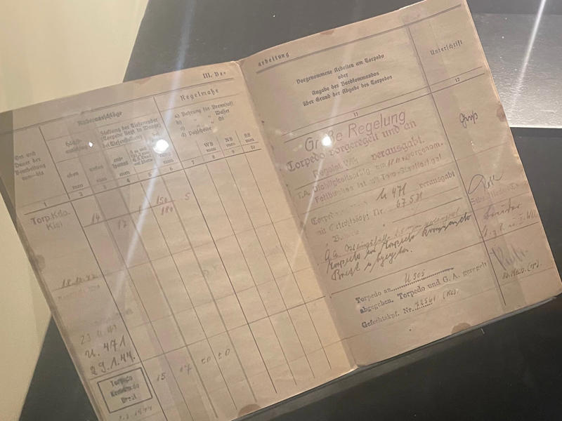 All calculations before firing a torpedo were done with pen and paper. Bullet holes can be seen all over the conning tower., The first stop on my tour was the petty officer's quarters., When the U-505 was on patrol, it carried 12 tons of food., The crew had to navigate various challenges while underwater, including high temperatures., All calculations before firing a torpedo were done with pen and paper., The US Navy captured the U-505 on June 4, 1944., To prevent the U-505's capture, the Germans tried one last trick., On September 2, 1954, the submarine was hauled across Lake Shore Drive in Chicago., At first, the submarine was displayed outside the museum.