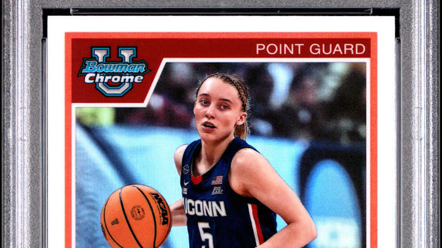 #5 - 2023 Bowman University Chrome 2007-08 Bowman #07B23, #4 - 2025 Panini Instant WNBA Draft Night #DN1 Paige Bueckers, #3 - 2023 Bowman University Chrome #90 Paige Bueckers Pink Refractor, #2 - 2023 Bowman University Chrome Sapphire #90, #1 - 2023 Bowman University Chrome #90