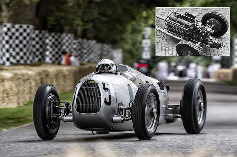 Auto Union V16 Audi R10 TDI, Auto Union V16, Benz Patent Motorwagen, Blitzen Benz, Bugatti W16, Daimler DB603, DKW two-stroke, MAN B&W 11G95ME-C9.5, Mercedes M139, Mercedes M156, Mercedes M196, Opel CIH, Porsche flat-six, Volkswagen EA827, Volkswagen Type 1, Volkswagen W8