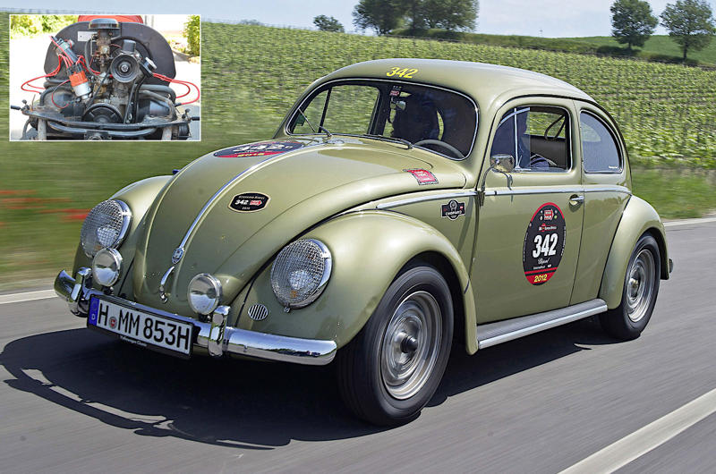 Volkswagen Type 1 Audi R10 TDI, Auto Union V16, Benz Patent Motorwagen, Blitzen Benz, Bugatti W16, Daimler DB603, DKW two-stroke, MAN B&W 11G95ME-C9.5, Mercedes M139, Mercedes M156, Mercedes M196, Opel CIH, Porsche flat-six, Volkswagen EA827, Volkswagen Type 1, Volkswagen W8