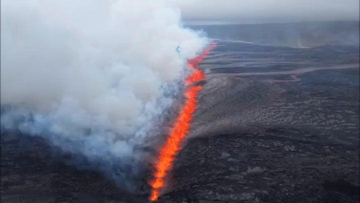 Key Points, This is the 12th eruption in the region since 2021, If you're just joining us: Iceland volcano re-capped, Lava flow continues but has decreased in intensity, says IMO, Lava flows from wall of fire during volcanic eruption in Iceland, Evacuation went smoothly, police say, Recent eruptions in Iceland, Evacuations ordered in Grindavík, Evacuations ordered in Grindavík, What makes Iceland so volcanically active?, This is the 12th eruption in the region since 2021, Current eruption is relatively small, officials say, Air travel remains normal following Iceland volcano eruption, Blue Lagoon evacuated as Sundhnúkur erupts, Recent eruptions in Iceland, Current eruption is relatively small, officials say, Recap: Blue Lagoon evacuated as Sundhnúkur erupts, This is the 12th eruption in the region since 2021, What makes Iceland so volcanically active?, Recap: Evacuations ordered in Grindavík, Full story: Iceland volcano erupts opening up 1km-long fissure, Evacuations ordered in Grindavík, Recent eruptions in Iceland, What makes Iceland so volcanically active?, Current eruption is relatively small, officials say, Air travel remains normal following Iceland volcano eruption, Blue Lagoon evacuated as Sundhnúkur erupts, Iceland volcano erupts opening up 1km-long fissure