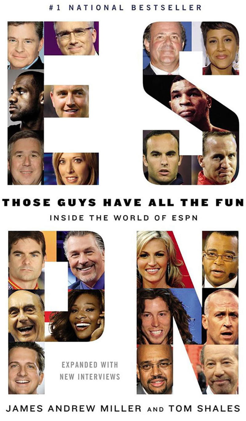 #5 Those Guys Have All The Fun: Inside The World Of ESPN By James Andrew and Tom Shales #7 Shoe Dog: A Memoir By The Creator Of Nike By Phil Knight, #9 Undisputed Truth By Mike Tyson, #11 The Dynasty By Jeff Benedict, #13 The Cactus League: A Novel By Emily Nemens, #17 Open: An Autobiography By Andre Agassi, #19 The Sweet Science By A.J. Liebling and Robert Anasi, #21 A Good Walk Spoiled By John Feinstein, #23 All In An Autobiography By Billie Jean King, #25 The Natural By Bernard Malamud And Kevin Baker, #27 Ali: A Life By Jonathan Eig, #29 A Fan's Notes By Frederick Exley, #33 In These Girls, Hope Is A Muscle By Madeleine Blais, #37 The Game: 30th Anniversary Edition By Ken Dryden, #39 The Blind Side By Michael Lewis, #41 Out Of Their League By Dave Meggyesy, #43 Summer Of ‘49 By David Halberstam, #45 The Big Bam By Leigh Montville, #47 Bang The Drum Slowly By Mark Harris, #49 A Season On The Brink By John Feinstein, #51 Heaven Is A Playground By Rick Telander, #53 Loose Balls By Terry Pluto, #55 Why Soccer Matters By Pele, #57 Golf Dreams By John Updike, #59 The Wave By Susan Casey, #61 Days Of Grace By Arthur Ashe, #63 String Theory By David Foster Wallace, #65 Fat City By Leonard Gardner, #67 What I Talk About When I Talk About Running By Haruki Murakami, #69 Rome 1960 By David Maraniss, #71 Heroes Women In Snowboarding By Jerome Tanon, #75 Stargazing The Players In My Life By Ravi Shastri, #77 Breathe A Life In Flow By Rickson Gracie, #79 Dragon Hoops By Gene Luen Yang, #81 Mexican Whiteboy By Matt De La Peña, #85 The Mamba Mentality: How I Play By Kobe Bryant, #87 The Closer By Mariano Rivera, #89 The Fight By Norman Mailer, #91 The Push By Tommy Caldwell, #93 How To Build A Car By Adrian Newey