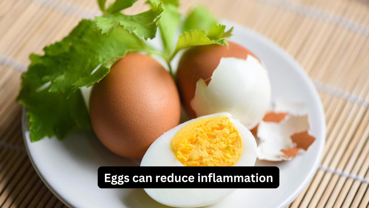 Eggs can reduce inflammation Contrary to popular belief, certain compounds in eggs, like phosvitin and tryptophan, actually help reduce inflammation. Studies have shown that eating eggs can lower markers like CRP and TNF-alpha, both linked to chronic disease and inflammation. That’s something few breakfast pastries can claim.