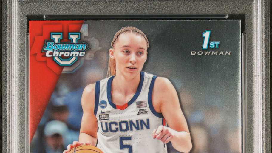 #5 - 2023 Bowman University Chrome 2007-08 Bowman #07B23, #4 - 2025 Panini Instant WNBA Draft Night #DN1 Paige Bueckers, #3 - 2023 Bowman University Chrome #90 Paige Bueckers Pink Refractor, #2 - 2023 Bowman University Chrome Sapphire #90, #1 - 2023 Bowman University Chrome #90