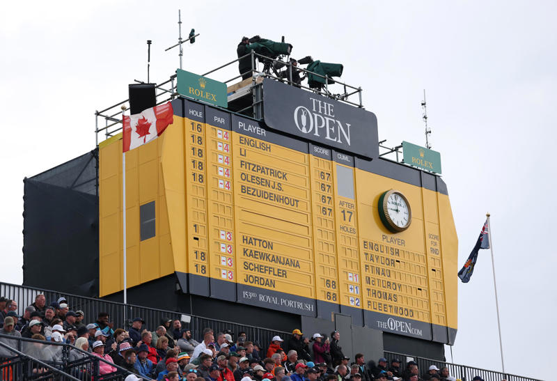 British Open Championship 2025 leaderboard, scores, A bat has invaded the NBC booth, Matt Fitzpatrick is going low on Friday at British Open, Jon Rahm kicks his putter twice on the green , Tommy Fleetwood thrilled to get chance to play with McIlroy, Haotong Li takes the solo lead at the British Open Championship, Haotong Li grabs a share of the lead at the 2025 Open Championship, Rory McIlroy will comfortably make the cut at the 2025 British Open Championship, Heavy rain begins to fall Friday at the British Open, Scottie Scheffler gets his second round underway at the 2025 British Open Championship, Rory McIlroy looking for a boost down the stretch, Rasmus Hojgaard fires 68 to take clubhouse lead Friday at the British Open, Welcome to the birdie party, Robert MacIntyre, Harman's hot start, Second round weather report, Balls in the air, British Open Championship 2025 Friday second round tee times, How to watch the second round of the 2025 British Open Championship, British Open Championship 2025 Friday second round weather forecast at Royal Portrush, British Open Championship 2025 prize money, purse, Who won the British Open Championship in 2024?