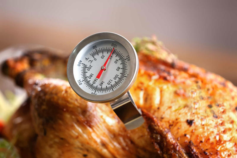 Do use a food thermometer Do clean up spills quickly, Do clean fruits with a scrub brush, Do replace your sponges regularly, Do keep in mind acidity when it comes to canned foods, Do keep marinated food in the refrigerator, Do put away your groceries quickly, Do store leftovers in shallow containers, Do use a food thermometer, Don't wash raw meat, Don't simply trust expiration dates, Don't crack your eggs in the bowl, Don't use sponges on countertops, Don't keep household cleaners in the pantry