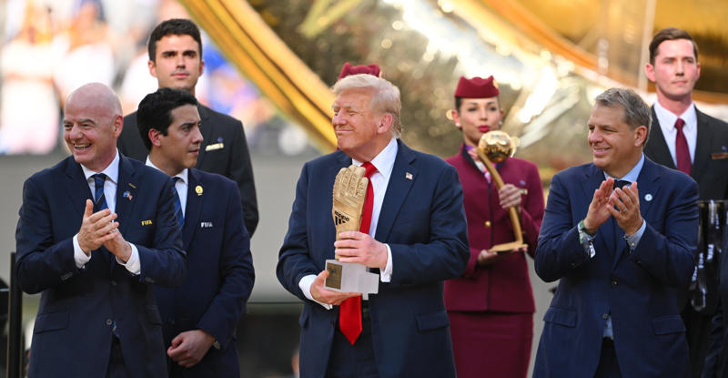 FIFA may shift World Cup matches to Canada over US visa ban The 2026 World Cup task force, The Club World Cup, Will the US be ready to host the 2026 World Cup?, Travel ban, Trump and his "51st state", Mexico's answer, View of the US Travel Association, Coping with millions of visitors, Unacceptable visa waiting time, Department of State and FBI to step in, "America will welcome the world", Overstaying their welcome, Host cities in Canada, A tournament money spinner, Arriving on time, Delayed?