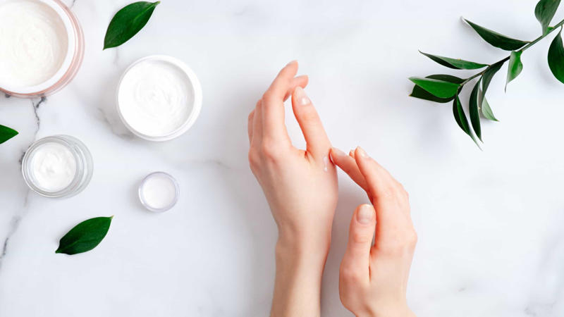 Apply cream Touching our faces, Licking our lips, Rubbing our eyes, Popping pimples, Using rubber bands, Using heat, Overwashing our hair, Not washing pillow cases, Biting our nails, Cover your nails, Distract yourself, Get a manicure, Eat well, Keep nails short, Apply cream