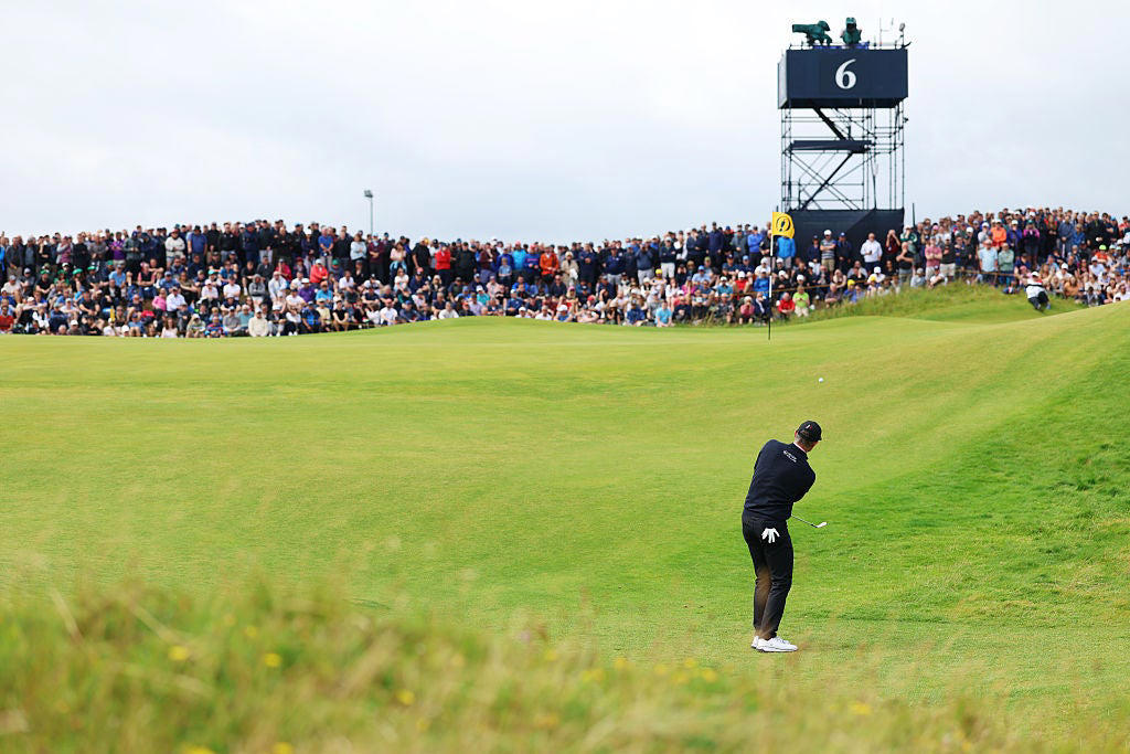 The Open 2025 - Round 2, Scottie Scheffler delivers ominous reminder to take charge at The Open 2025, Shane Lowry reacts to two-shot penalty at The Open, More from Matt Fitzpatrick:, 'Every facet of my game won on today', Scheffler misses out on record, Lowry in the red, Rahm bogeys 18, McKibbin misses cut, Chance for Scheffler to go clear, Birdie for Scheffler!, Scheffler on the move, Par for Fitzpatrick!, Fitzpatrick closing out round, More from Chris Gotterup:, Missed birdie for Fitzpatrick, Scottish Open winner in contention, Two to go for Fitzpatrick, Back and forth, Back on track for Fitzpatrick, Li reacts to second round, Scheffler setting up, Westwood in at -3, Fitzpatrick tackles 14, Weather has taken a turn, Heavy downpour hits second round at The Open in Portrush, Nice from Rahm, Double-figures for Fitzpatrick, Lowry misses birdie putt, Scheffler doesn't, Scheffler chasing, Fitzpatrick birdies again!, Li finishes on -8, Li takes on final hole of the day, Fitzpatrick into tie for lead!, The Open 2025 - Round Two, Third birdie in a row from Scheffler, Pars among leaders, What’s the cut line at present?, The Open 2025 - Round Two, Fitzpatrick bogeys, Scheffler birdies, Leaderboard update, Forst bogey for Li, Scheffler climbing up the board, The Open 2025 - Round Two, Fitzpatrick birdies again!, Pars all round, The Open 2025 - Round Two, Birdie for Fitzpatrick, Harman reacts to being clubhouse leader, Lowry birdies!, The Open prize money: How much does the winner take home?, English & Finau finish, Li moves level, McIlroy & Fleetwood done for the day, The Open 2025 - Round Two, The Open 2025 - Round Two, The Open 2025 - Round Two, The Open 2025 - Round Two, Scheffler & Lowry tee off, Rose, MacIntyre & DeChambeau done, Pars all round, Rahm & Schauffele tee off, Hatton finishes on -5, MacIntyre & Fitzpatrick birdie, Harman finishes on -8 (65), MacIntyre drops back, Aberg birdies, Birdie for McIlroy!, The Open 2025 - Round Two, Leaderboard – The Open 2025, Hojgaard finishes with a birdie to reach five under, McIlroy with five pars in succession, Li birdies the second, Hatton one off the lead, Disappointment for Rose, Harman goes two shots ahead!, McIlroy & Fleetwood settle for par on nine, The Open 2025 - Round 2, The Open 2025 - Round 2, Par again for McIlroy, The Open 2025 - Round 2, Harman back into lead, Hojgaard twins performing, McIlroy makes par, Olesen tees off, Hojgaard & Hatton into lead!, The Open 2025 - Round 2, Par for McIlroy and Fleetwood, The Open 2025 - Round 2, Leaderboard update, McIlroy bogeys, The Open 2025 - Round 2, Rose drops a shot, Harman into the lead!, The Open 2025 - Round 2, McIlroy back to -2, English makes par, Hatton back to -4, McIlroy bogeys third, English moves into lead!, The Open 2025 - Round 2, Hojgaard bounces back, Movement from headline trio