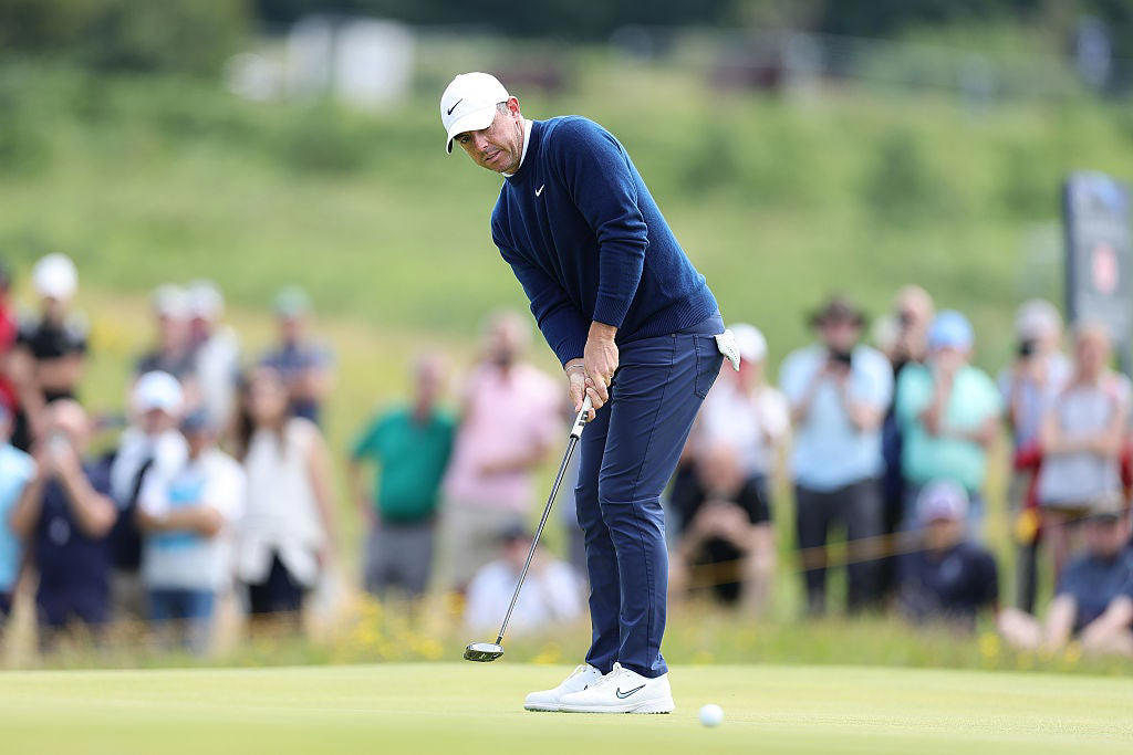 The Open 2025 - Round 2, Scottie Scheffler delivers ominous reminder to take charge at The Open 2025, Shane Lowry reacts to two-shot penalty at The Open, More from Matt Fitzpatrick:, 'Every facet of my game won on today', Scheffler misses out on record, Lowry in the red, Rahm bogeys 18, McKibbin misses cut, Chance for Scheffler to go clear, Birdie for Scheffler!, Scheffler on the move, Par for Fitzpatrick!, Fitzpatrick closing out round, More from Chris Gotterup:, Missed birdie for Fitzpatrick, Scottish Open winner in contention, Two to go for Fitzpatrick, Back and forth, Back on track for Fitzpatrick, Li reacts to second round, Scheffler setting up, Westwood in at -3, Fitzpatrick tackles 14, Weather has taken a turn, Heavy downpour hits second round at The Open in Portrush, Nice from Rahm, Double-figures for Fitzpatrick, Lowry misses birdie putt, Scheffler doesn't, Scheffler chasing, Fitzpatrick birdies again!, Li finishes on -8, Li takes on final hole of the day, Fitzpatrick into tie for lead!, The Open 2025 - Round Two, Third birdie in a row from Scheffler, Pars among leaders, What’s the cut line at present?, The Open 2025 - Round Two, Fitzpatrick bogeys, Scheffler birdies, Leaderboard update, Forst bogey for Li, Scheffler climbing up the board, The Open 2025 - Round Two, Fitzpatrick birdies again!, Pars all round, The Open 2025 - Round Two, Birdie for Fitzpatrick, Harman reacts to being clubhouse leader, Lowry birdies!, The Open prize money: How much does the winner take home?, English & Finau finish, Li moves level, McIlroy & Fleetwood done for the day, The Open 2025 - Round Two, The Open 2025 - Round Two, The Open 2025 - Round Two, The Open 2025 - Round Two, Scheffler & Lowry tee off, Rose, MacIntyre & DeChambeau done, Pars all round, Rahm & Schauffele tee off, Hatton finishes on -5, MacIntyre & Fitzpatrick birdie, Harman finishes on -8 (65), MacIntyre drops back, Aberg birdies, Birdie for McIlroy!, The Open 2025 - Round Two, Leaderboard – The Open 2025, Hojgaard finishes with a birdie to reach five under, McIlroy with five pars in succession, Li birdies the second, Hatton one off the lead, Disappointment for Rose, Harman goes two shots ahead!, McIlroy & Fleetwood settle for par on nine, The Open 2025 - Round 2, The Open 2025 - Round 2, Par again for McIlroy, The Open 2025 - Round 2, Harman back into lead, Hojgaard twins performing, McIlroy makes par, Olesen tees off, Hojgaard & Hatton into lead!, The Open 2025 - Round 2, Par for McIlroy and Fleetwood, The Open 2025 - Round 2, Leaderboard update, McIlroy bogeys, The Open 2025 - Round 2, Rose drops a shot, Harman into the lead!, The Open 2025 - Round 2, McIlroy back to -2, English makes par, Hatton back to -4, McIlroy bogeys third, English moves into lead!, The Open 2025 - Round 2, Hojgaard bounces back, Movement from headline trio