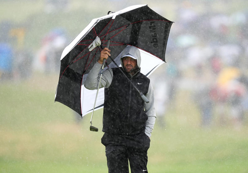 The Open 2025 - Round 2, Scottie Scheffler delivers ominous reminder to take charge at The Open 2025, Shane Lowry reacts to two-shot penalty at The Open, More from Matt Fitzpatrick:, 'Every facet of my game won on today', Scheffler misses out on record, Lowry in the red, Rahm bogeys 18, McKibbin misses cut, Chance for Scheffler to go clear, Birdie for Scheffler!, Scheffler on the move, Par for Fitzpatrick!, Fitzpatrick closing out round, More from Chris Gotterup:, Missed birdie for Fitzpatrick, Scottish Open winner in contention, Two to go for Fitzpatrick, Back and forth, Back on track for Fitzpatrick, Li reacts to second round, Scheffler setting up, Westwood in at -3, Fitzpatrick tackles 14, Weather has taken a turn, Heavy downpour hits second round at The Open in Portrush, Nice from Rahm, Double-figures for Fitzpatrick, Lowry misses birdie putt, Scheffler doesn't, Scheffler chasing, Fitzpatrick birdies again!, Li finishes on -8, Li takes on final hole of the day, Fitzpatrick into tie for lead!, The Open 2025 - Round Two, Third birdie in a row from Scheffler, Pars among leaders, What’s the cut line at present?, The Open 2025 - Round Two, Fitzpatrick bogeys, Scheffler birdies, Leaderboard update, Forst bogey for Li, Scheffler climbing up the board, The Open 2025 - Round Two, Fitzpatrick birdies again!, Pars all round, The Open 2025 - Round Two, Birdie for Fitzpatrick, Harman reacts to being clubhouse leader, Lowry birdies!, The Open prize money: How much does the winner take home?, English & Finau finish, Li moves level, McIlroy & Fleetwood done for the day, The Open 2025 - Round Two, The Open 2025 - Round Two, The Open 2025 - Round Two, The Open 2025 - Round Two, Scheffler & Lowry tee off, Rose, MacIntyre & DeChambeau done, Pars all round, Rahm & Schauffele tee off, Hatton finishes on -5, MacIntyre & Fitzpatrick birdie, Harman finishes on -8 (65), MacIntyre drops back, Aberg birdies, Birdie for McIlroy!, The Open 2025 - Round Two, Leaderboard – The Open 2025, Hojgaard finishes with a birdie to reach five under, McIlroy with five pars in succession, Li birdies the second, Hatton one off the lead, Disappointment for Rose, Harman goes two shots ahead!, McIlroy & Fleetwood settle for par on nine, The Open 2025 - Round 2, The Open 2025 - Round 2, Par again for McIlroy, The Open 2025 - Round 2, Harman back into lead, Hojgaard twins performing, McIlroy makes par, Olesen tees off, Hojgaard & Hatton into lead!, The Open 2025 - Round 2, Par for McIlroy and Fleetwood, The Open 2025 - Round 2, Leaderboard update, McIlroy bogeys, The Open 2025 - Round 2, Rose drops a shot, Harman into the lead!, The Open 2025 - Round 2, McIlroy back to -2, English makes par, Hatton back to -4, McIlroy bogeys third, English moves into lead!, The Open 2025 - Round 2, Hojgaard bounces back, Movement from headline trio