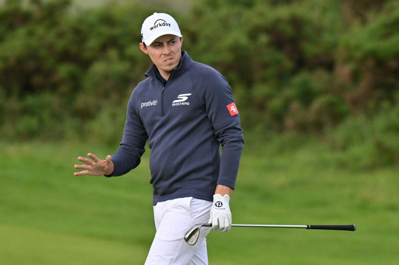 The Open 2025 - Round 2, Scottie Scheffler delivers ominous reminder to take charge at The Open 2025, Shane Lowry reacts to two-shot penalty at The Open, More from Matt Fitzpatrick:, 'Every facet of my game won on today', Scheffler misses out on record, Lowry in the red, Rahm bogeys 18, McKibbin misses cut, Chance for Scheffler to go clear, Birdie for Scheffler!, Scheffler on the move, Par for Fitzpatrick!, Fitzpatrick closing out round, More from Chris Gotterup:, Missed birdie for Fitzpatrick, Scottish Open winner in contention, Two to go for Fitzpatrick, Back and forth, Back on track for Fitzpatrick, Li reacts to second round, Scheffler setting up, Westwood in at -3, Fitzpatrick tackles 14, Weather has taken a turn, Heavy downpour hits second round at The Open in Portrush, Nice from Rahm, Double-figures for Fitzpatrick, Lowry misses birdie putt, Scheffler doesn't, Scheffler chasing, Fitzpatrick birdies again!, Li finishes on -8, Li takes on final hole of the day, Fitzpatrick into tie for lead!, The Open 2025 - Round Two, Third birdie in a row from Scheffler, Pars among leaders, What’s the cut line at present?, The Open 2025 - Round Two, Fitzpatrick bogeys, Scheffler birdies, Leaderboard update, Forst bogey for Li, Scheffler climbing up the board, The Open 2025 - Round Two, Fitzpatrick birdies again!, Pars all round, The Open 2025 - Round Two, Birdie for Fitzpatrick, Harman reacts to being clubhouse leader, Lowry birdies!, The Open prize money: How much does the winner take home?, English & Finau finish, Li moves level, McIlroy & Fleetwood done for the day, The Open 2025 - Round Two, The Open 2025 - Round Two, The Open 2025 - Round Two, The Open 2025 - Round Two, Scheffler & Lowry tee off, Rose, MacIntyre & DeChambeau done, Pars all round, Rahm & Schauffele tee off, Hatton finishes on -5, MacIntyre & Fitzpatrick birdie, Harman finishes on -8 (65), MacIntyre drops back, Aberg birdies, Birdie for McIlroy!, The Open 2025 - Round Two, Leaderboard – The Open 2025, Hojgaard finishes with a birdie to reach five under, McIlroy with five pars in succession, Li birdies the second, Hatton one off the lead, Disappointment for Rose, Harman goes two shots ahead!, McIlroy & Fleetwood settle for par on nine, The Open 2025 - Round 2, The Open 2025 - Round 2, Par again for McIlroy, The Open 2025 - Round 2, Harman back into lead, Hojgaard twins performing, McIlroy makes par, Olesen tees off, Hojgaard & Hatton into lead!, The Open 2025 - Round 2, Par for McIlroy and Fleetwood, The Open 2025 - Round 2, Leaderboard update, McIlroy bogeys, The Open 2025 - Round 2, Rose drops a shot, Harman into the lead!, The Open 2025 - Round 2, McIlroy back to -2, English makes par, Hatton back to -4, McIlroy bogeys third, English moves into lead!, The Open 2025 - Round 2, Hojgaard bounces back, Movement from headline trio