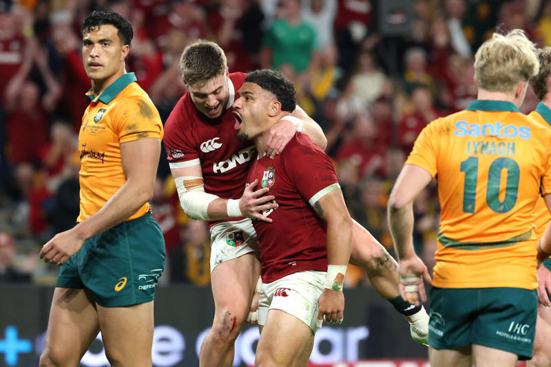 Australia vs British & Irish Lions live, Lions comfortable win, Schmidt: Too early to consider Wallabies changes, Schmidt concedes Wallabies 'fluffed their lines', Schmidt: Wallabies earned way back into game, Gatland: We want to see improvement from both next week, Farrell’s dressing message to Lions, Farrell hails ‘immense’ back row performance, Farrell: Plenty for Lions to work on, Farrell: Boys did Lions shirt proud, Dan Sheehan's glorious try, Tom Curry scoring the side's second try of the game, Australia captain Harry Wilson speaking post-match, The thoughts of Lions captain Maro Itoje, O'Gara: Huge gulf in class between these two, Beirne: Lions got the job done, Lions emerge as first Test winners, Full-time! Lions 27-19 Australia, Lions 27-19 Australia, Try! Lions 27-19 Australia (McDermott), Lions 27-12 Australia, Lions 27-12 Australia, Penalty! Lions 27-12 Australia, Lions 24-12 Australia, Lions 24-12 Australia, Try! Lions 24-12 Australia (Tizzano), Lions 24-5 Australia, Lions 24-5 Australia, Both teams make changes, Try disallowed! Lions 24-5 Australia, Joseph Suaallii try chalked off, Try! Lions 24-10 Australia (Suaalii), Lions 24-5 Australia, Fresh front row, Lions 24-5 Australia, Australia attack, Well denied by the Lions, Australia show intent but lions defence holds firm, TMO check (Furlong) Lions 24-5 Australia, Australia fans fall silent, Lions 24-5 Australia, Lions 24-5 Australia, Lions 24-5 Australia, Lions 24-5 Australia, Lions 24-5 Australia, Tom Curry sets the tone, Try! Lions (Sheehan) 24-5 Australia, Kick-off! Lions 17-5 Australia, Lions 'knew it would be difficult', Warburton: Lions suffocating Australia, Russell and Scottish midfield 'absolutely fantastic', Lions superior in contact and at the ruck, 'Really good performance from Curry', 'Wallabies must score quickly to avoid blowout', Half-time stats, Half-time! Lions 17-5 Australia, Lynagh takes a heavy hit from curry after box kick, Lions 17-5 Australia, Try! Lions (Curry) 17-5 Australia, Lions 10-5 Australia, Lions 10-5 Australia, Lions 10-5 Australia, Try! Lions 10-5 Australia (Jorgensen), Lions 10-0 Australia, Lions regain possession after Freeman’s kick out, Freeman’s kick goes dead as Wallabies win line-out, Lions 10-0 Australia, No try! Lions (Jones) 10-0 Australia, Lions defence shines as Beirne wins crucial turnover, Lions errors hand scrum advantage to Australia, Lions 10-0 Australia, Keenan’s long kick puts wallabies under pressure, Try! Lions (Tuipulotu) 10-0 Australia, Lions 3-0 Australia, Russel's vision pins Wallabies deep, Wallabies settle early as Lynagh probes for space, Penalty! Lions 3-0 Australia, Kick-off! Lions 0-0 Australia, The teams take to the field, Australia vs Lions referee: Who is first Test official Ben O’Keeffe?, All Blacks grind down France 29-19 in Hamilton to sweep series, Team line-ups, Tom Lynagh makes first Wallabies start, Finn Russell’s redemption at the heart of different Scottish Lions story, Team news - British and Irish Lions, Team news - Australia, Australia vs British and Irish Lions, The Sea of Red are out in force, Player-by-player guide to the Lions squad