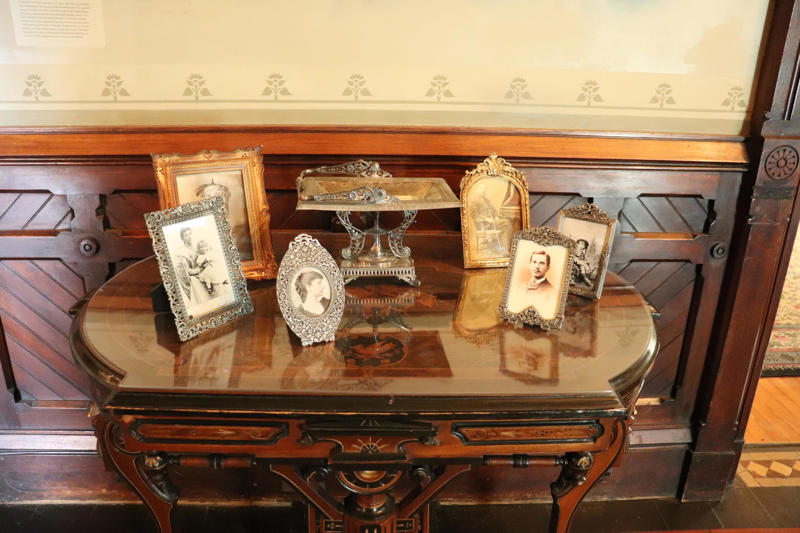 Our guide pointed out an ornate calling card holder on an entryway table, where visitors would leave their information if the Trevors weren't available.