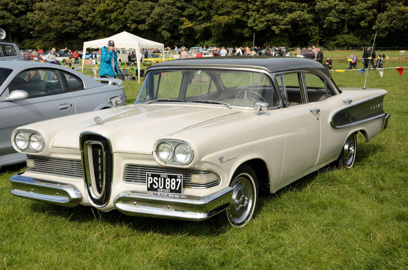 6. Ford Edsel 1. Triumph Stag, 2. Tatra V570/T77-T97, 3. Hillman Imp, 4. Porsche 911 (996), 5. Lotus Elite, 6. Ford Edsel, 7. Lancia Beta Coupé, 8. MGA Twin Cam, 9. Volkswagen Golf VR6, 10. Triumph TR7, 11. De Lorean DMC-12, 12. Subaru SVX, 13. Porsche 924, 14. Sinclair C5, 15. NSU Ro80, 16. Aston Martin Lagonda, 17. BMW 507, 18. Daimler SP250, 19. Pontiac Fiero, 20. Mazda RX-8