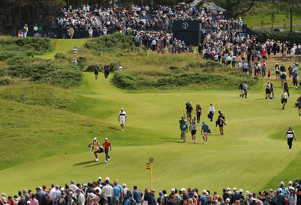 The Open 2025, Royal Portrush - Fourth round, 'A feverish atmosphere on first tee', McIlroy begins his round, 'A remarkable atmosphere', Scheffler and McIlroy on the range, Fleetwood thru 9, McNealy climbing, Fleetwood flying, Lowry on who he thinks will win, Lowry on his final round of 66, DeChambeau continues to charge, Fleetwood birdies again, The clubhouse leader, Rory McIlroy overcomes the bizarre to conjure thrilling charge at The Open, Saving the best to last, McIlroy has ‘half a chance’ of glory, Oh Tommy!, Missed opportunity for Fowler, Birdie for Fleetwood!, Day 4 leaderboard, Can Fitzpatrick win?, Fleetwood underway, Tyrrell Hatton on the challenge of catching Scottie Scheffler, Scottie Scheffler arrives for final round at The Open, Rory McIlroy overcomes the bizarre to conjure thrilling charge at The Open, Lowry and Mickelson making big moves early on at Portrush, Lowry moves under par, Bryson DeChambeau prepares on the putting green, The Open 2025: Tee times and fourth round schedule at Royal Portrush, Garcia breaks driver, Bryson DeChambeau on how to fix pace of play in golf, Weather forecast ideal for early starters, Lowry delights crowd with 183-yard birdie, Shane Lowry on expectations at The Open 2025, Lowry begins with par, John Parry on hole-in-one at The Open 2025, Shane Lowry on feeling ill throughout third round at The Open, Jon Rahm on slow play at The Open 2025, Matt Fitzpatrick bemoaned putting woes as Open bid fades, The Open 2025, Ludvig Aberg on his week at The Open 2025, Robert MacIntyre on keeping his composure despite getting angry, Tyrrell Hatton on the challenge of catching Scottie Scheffler, Scottie Scheffler on letting his wind wander in rounds, Rory McIlroy on Scottie Scheffler, Xander Schauffele on what it takes to chase down Scottie Scheffler, Scottie Scheffler on his excellent putting, Rory McIlroy overcomes the bizarre to conjure thrilling charge at The Open, The Open 2025: Tee times and fourth round schedule at Royal Portrush, The Open 2025 prize money, Claret Jug winner set to bank .1m (£2.4m)