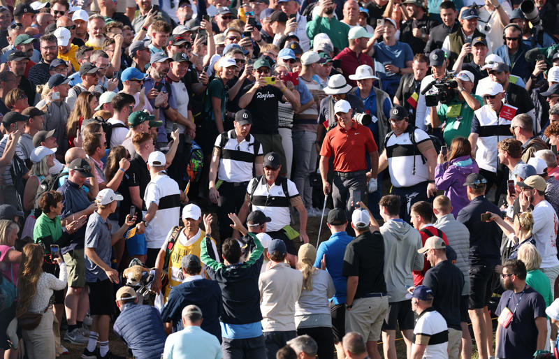 The Open 2025, Royal Portrush - Fourth round, 'A feverish atmosphere on first tee', McIlroy begins his round, 'A remarkable atmosphere', Scheffler and McIlroy on the range, Fleetwood thru 9, McNealy climbing, Fleetwood flying, Lowry on who he thinks will win, Lowry on his final round of 66, DeChambeau continues to charge, Fleetwood birdies again, The clubhouse leader, Rory McIlroy overcomes the bizarre to conjure thrilling charge at The Open, Saving the best to last, McIlroy has ‘half a chance’ of glory, Oh Tommy!, Missed opportunity for Fowler, Birdie for Fleetwood!, Day 4 leaderboard, Can Fitzpatrick win?, Fleetwood underway, Tyrrell Hatton on the challenge of catching Scottie Scheffler, Scottie Scheffler arrives for final round at The Open, Rory McIlroy overcomes the bizarre to conjure thrilling charge at The Open, Lowry and Mickelson making big moves early on at Portrush, Lowry moves under par, Bryson DeChambeau prepares on the putting green, The Open 2025: Tee times and fourth round schedule at Royal Portrush, Garcia breaks driver, Bryson DeChambeau on how to fix pace of play in golf, Weather forecast ideal for early starters, Lowry delights crowd with 183-yard birdie, Shane Lowry on expectations at The Open 2025, Lowry begins with par, John Parry on hole-in-one at The Open 2025, Shane Lowry on feeling ill throughout third round at The Open, Jon Rahm on slow play at The Open 2025, Matt Fitzpatrick bemoaned putting woes as Open bid fades, The Open 2025, Ludvig Aberg on his week at The Open 2025, Robert MacIntyre on keeping his composure despite getting angry, Tyrrell Hatton on the challenge of catching Scottie Scheffler, Scottie Scheffler on letting his wind wander in rounds, Rory McIlroy on Scottie Scheffler, Xander Schauffele on what it takes to chase down Scottie Scheffler, Scottie Scheffler on his excellent putting, Rory McIlroy overcomes the bizarre to conjure thrilling charge at The Open, The Open 2025: Tee times and fourth round schedule at Royal Portrush, The Open 2025 prize money, Claret Jug winner set to bank .1m (£2.4m)
