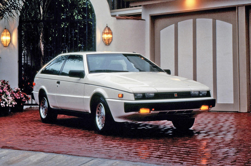 Isuzu Impulse (1983) Wars, high fuel prices and rampant inflation., Subaru Brat (1977), Plymouth Sapporo (1978), Midas Bronze (1978), Alfa Romeo Alfa 6 (1979), Buick Century Turbo Coupe (1979), Stevens Cipher (1980), Chevrolet Citation X-11 (1980), Dodge Mirada (1980), AMC Eagle Kammback (1981), Jeep CJ-8 (1981), Ford EXP (1982), Lincoln Continental Turbodiesel (1983), Isuzu Impulse (1983), Marcos Mantula (1983), Zimmer Quicksilver (1984), UMM Alter (1984), Pontiac Sunbird (1984), Chrysler Laser (1984), Dodge Omni GLH (1984), MVS Venturi (1984), Pontiac Fiero (1984), CXA CX (1985), Volvo 780 (1985), Naylor TF (1985), Merkur XR4Ti (1985), Daihatsu Cuore Avanzato TR-XX R4 (1985), UVA F33 (1986), Suzuki Samurai (1986), Vegantune Evante (1987), BMW Z1 (1988), Chevrolet Beretta GTU (1988), Buick Reatta (1988), Daihatsu Rocky (1988), Chrysler TC by Maserati (1988), Lexus ES (first generation,1989), Bertone Freeclimber (1989), LaForza 5-liter (1989), Dodge Dakota Sport Convertible (1989), Cadillac Cimarron (1982)