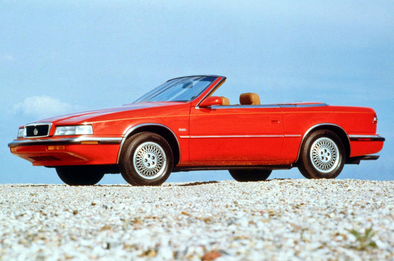 Chrysler TC by Maserati (1988) Wars, high fuel prices and rampant inflation., Subaru BRAT (1977), Plymouth Sapporo (1978), Midas Bronze (1978), Alfa Romeo Alfa 6 (1979), Buick Century Turbo Coupe (1979), Stevens Cipher (1980), Chevrolet Citation X-11 (1980), Dodge Mirada (1980), AMC Eagle Kammback (1981), Jeep CJ-8 (1981), Ford EXP (1982), Lincoln Continental Turbodiesel (1983), Isuzu Impulse (1983), Marcos Mantula (1983), Zimmer Quicksilver (1984), UMM Alter (1984), Pontiac Sunbird (1984), Chrysler Laser (1984), Dodge Omni GLH (1984), MVS Venturi (1984), Pontiac Fiero (1984), CXA CX (1985), Volvo 780 (1985), Naylor TF (1985), Merkur XR4Ti (1985), Daihatsu Cuore Avanzato TR-XX R4 (1985), UVA F33 (1986), Suzuki Samurai (1986), BMW Z1 (1988), Chevrolet Beretta GTU (1988), Buick Reatta (1988), Daihatsu Rocky (1988), Chrysler TC by Maserati (1988), Lexus ES (first generation,1989), Bertone Freeclimber (1989), LaForza 5-litre (1989), Dodge Dakota Sport Convertible (1989), Vegantune Evante Mk2 (1990), Cadillac Cimarron (1982)