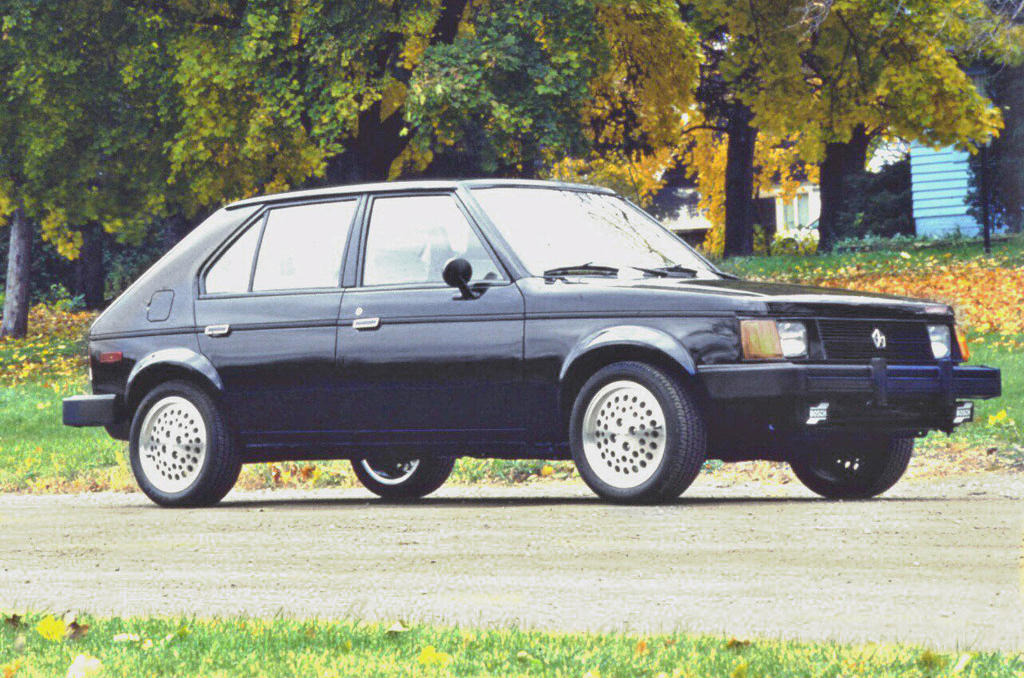 Dodge Omni GLH (1984) Wars, high fuel prices and rampant inflation., Subaru Brat (1977), Plymouth Sapporo (1978), Midas Bronze (1978), Alfa Romeo Alfa 6 (1979), Buick Century Turbo Coupe (1979), Stevens Cipher (1980), Chevrolet Citation X-11 (1980), Dodge Mirada (1980), AMC Eagle Kammback (1981), Jeep CJ-8 (1981), Ford EXP (1982), Lincoln Continental Turbodiesel (1983), Isuzu Impulse (1983), Marcos Mantula (1983), Zimmer Quicksilver (1984), UMM Alter (1984), Pontiac Sunbird (1984), Chrysler Laser (1984), Dodge Omni GLH (1984), MVS Venturi (1984), Pontiac Fiero (1984), CXA CX (1985), Volvo 780 (1985), Naylor TF (1985), Merkur XR4Ti (1985), Daihatsu Cuore Avanzato TR-XX R4 (1985), UVA F33 (1986), Suzuki Samurai (1986), Vegantune Evante (1987), BMW Z1 (1988), Chevrolet Beretta GTU (1988), Buick Reatta (1988), Daihatsu Rocky (1988), Chrysler TC by Maserati (1988), Lexus ES (first generation,1989), Bertone Freeclimber (1989), LaForza 5-liter (1989), Dodge Dakota Sport Convertible (1989), Cadillac Cimarron (1982)