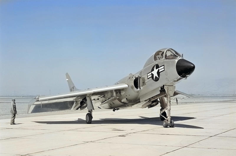 4: Vought Cutlass 10: North American A-5C Vigilante, 9: McDonnell F3H Demon, 8: Ryan Fireball, 7: McDonnell Phantom, 6: Curtiss Helldiver, 5: Vought Pirate, 4: Vought Cutlass, 3: Douglas TBD Devastator, 3: Douglas Devastator, 2: Brewster Buffalo, 1: Curtiss Seamew