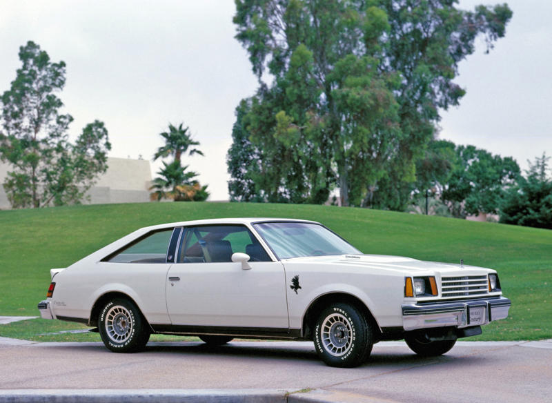 Buick Century Turbo Coupe (1979) Wars, high fuel prices and rampant inflation., Subaru BRAT (1977), Plymouth Sapporo (1978), Midas Bronze (1978), Alfa Romeo Alfa 6 (1979), Buick Century Turbo Coupe (1979), Stevens Cipher (1980), Chevrolet Citation X-11 (1980), Dodge Mirada (1980), AMC Eagle Kammback (1981), Jeep CJ-8 (1981), Ford EXP (1982), Lincoln Continental Turbodiesel (1983), Isuzu Impulse (1983), Marcos Mantula (1983), Zimmer Quicksilver (1984), UMM Alter (1984), Pontiac Sunbird (1984), Chrysler Laser (1984), Dodge Omni GLH (1984), MVS Venturi (1984), Pontiac Fiero (1984), CXA CX (1985), Volvo 780 (1985), Naylor TF (1985), Merkur XR4Ti (1985), Daihatsu Cuore Avanzato TR-XX R4 (1985), UVA F33 (1986), Suzuki Samurai (1986), BMW Z1 (1988), Chevrolet Beretta GTU (1988), Buick Reatta (1988), Daihatsu Rocky (1988), Chrysler TC by Maserati (1988), Lexus ES (first generation,1989), Bertone Freeclimber (1989), LaForza 5-litre (1989), Dodge Dakota Sport Convertible (1989), Vegantune Evante Mk2 (1990), Cadillac Cimarron (1982)
