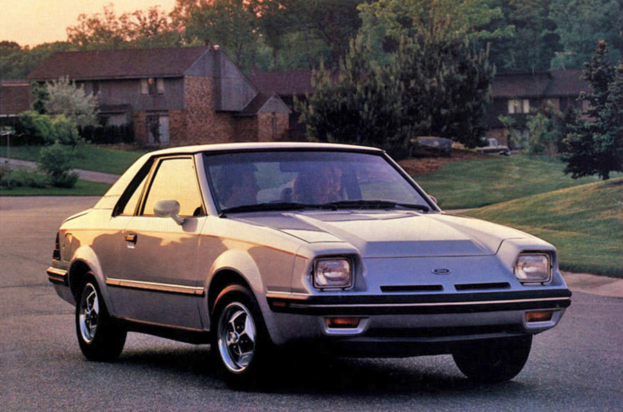 Ford EXP (1982) Wars, high fuel prices and rampant inflation., Subaru BRAT (1977), Plymouth Sapporo (1978), Midas Bronze (1978), Alfa Romeo Alfa 6 (1979), Buick Century Turbo Coupe (1979), Stevens Cipher (1980), Chevrolet Citation X-11 (1980), Dodge Mirada (1980), AMC Eagle Kammback (1981), Jeep CJ-8 (1981), Ford EXP (1982), Lincoln Continental Turbodiesel (1983), Isuzu Impulse (1983), Marcos Mantula (1983), Zimmer Quicksilver (1984), UMM Alter (1984), Pontiac Sunbird (1984), Chrysler Laser (1984), Dodge Omni GLH (1984), MVS Venturi (1984), Pontiac Fiero (1984), CXA CX (1985), Volvo 780 (1985), Naylor TF (1985), Merkur XR4Ti (1985), Daihatsu Cuore Avanzato TR-XX R4 (1985), UVA F33 (1986), Suzuki Samurai (1986), BMW Z1 (1988), Chevrolet Beretta GTU (1988), Buick Reatta (1988), Daihatsu Rocky (1988), Chrysler TC by Maserati (1988), Lexus ES (first generation,1989), Bertone Freeclimber (1989), LaForza 5-litre (1989), Dodge Dakota Sport Convertible (1989), Vegantune Evante Mk2 (1990), Cadillac Cimarron (1982)
