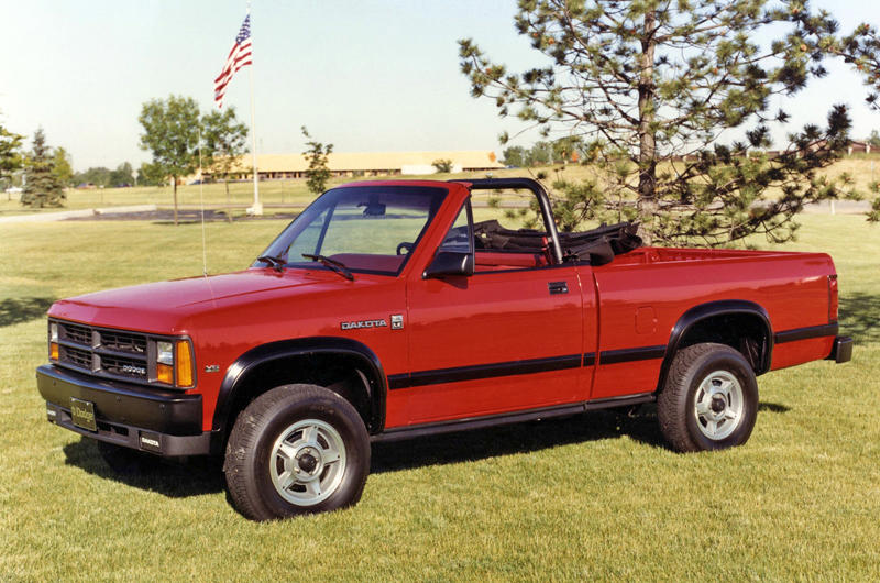 Dodge Dakota Sport Convertible (1989) Wars, high fuel prices and rampant inflation., Subaru BRAT (1977), Plymouth Sapporo (1978), Midas Bronze (1978), Alfa Romeo Alfa 6 (1979), Buick Century Turbo Coupe (1979), Stevens Cipher (1980), Chevrolet Citation X-11 (1980), Dodge Mirada (1980), AMC Eagle Kammback (1981), Jeep CJ-8 (1981), Ford EXP (1982), Lincoln Continental Turbodiesel (1983), Isuzu Impulse (1983), Marcos Mantula (1983), Zimmer Quicksilver (1984), UMM Alter (1984), Pontiac Sunbird (1984), Chrysler Laser (1984), Dodge Omni GLH (1984), MVS Venturi (1984), Pontiac Fiero (1984), CXA CX (1985), Volvo 780 (1985), Naylor TF (1985), Merkur XR4Ti (1985), Daihatsu Cuore Avanzato TR-XX R4 (1985), UVA F33 (1986), Suzuki Samurai (1986), BMW Z1 (1988), Chevrolet Beretta GTU (1988), Buick Reatta (1988), Daihatsu Rocky (1988), Chrysler TC by Maserati (1988), Lexus ES (first generation,1989), Bertone Freeclimber (1989), LaForza 5-litre (1989), Dodge Dakota Sport Convertible (1989), Vegantune Evante Mk2 (1990), Cadillac Cimarron (1982)