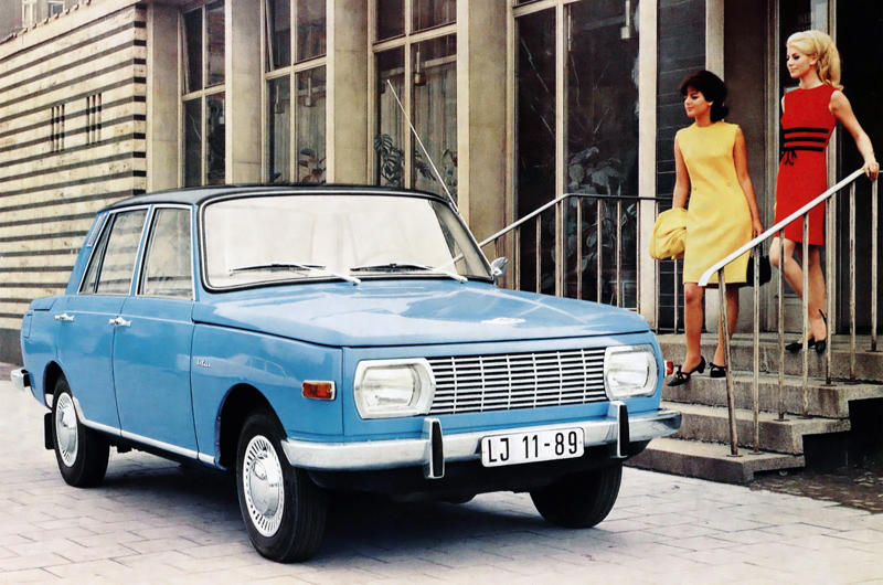 Wartburg 353 (1966) Zastava 750 (1955), Tatra 603 (1956), Skoda 1000 MB (1964), Trabant 601 (1964), Wartburg 353 (1966), ZAZ 966 (1966), Dacia 1300 (1969), Lada 2101 (1970), Skoda 110 R (1970), Zastava Skala (1971), Polski-Fiat 126p (1973), Lada Niva (1977), Oltcit (1981), Dacia Sport (1983), Lada Sputnik/Samara (1984), Yugo (1985), Dacia MD87 (1987), Skoda Favorit (1987), Wartburg 1.3 (1988), Trabant 1.1 (1990), Lada 111 Tarzan-2 (1999)