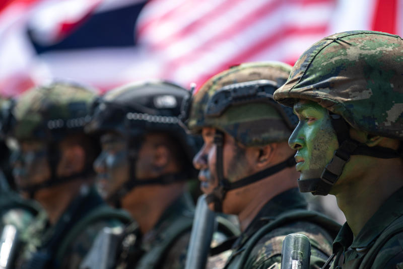 Lottery process 20. Colombia, Service periods, 18. France, Education, Shorter training period, Lottery process, Personnel numbers, 12. Egypt, 11. Vietnam, 10. South Korea, 7. Pakistan, Martial law, 4. North Korea, 3. United States, 2. India