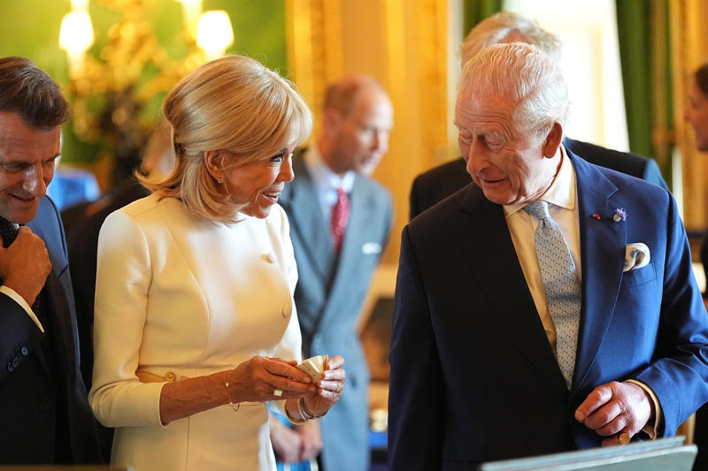 Key Points, Camilla wears Queen Elizabeth II’s sapphire suite, Mick Jagger and Elton John top star-studded guest list for state banquet, Kate and William pictured smiling together outside in gardens of Windsor, Highlights from day one of Macron's state visit, Royal family speaks of 'L’Entente Cordiale in the Kitchens!', Macron presses for recognition of Palestine as ‘only path to peace’, King set to emphasise 'multitude of complex threats' facing Britain and France, Starmer and Macron lay wreaths by Churchill statue and face hecklers, Kate to attend first state banquet in two years, President lays wreath, Analysis: Migration and Donald Trump set to add frisson to discussions, Watch: Macron jokes Bayeaux Tapestry loan took longer to deliver than Brexit, We must reduce reliance on China and US, Macron warns, UK and France will save Europe by example, French leader says, We must protect international order, Macron says, Watch: Macron says France and UK ‘must fix illegal migration burden’, Standing ovation for president, Macron calls for opportunities for young for virtual exchanges, Analysis: Macron promises ‘closest cooperation’ on migration - but something is missing, Macron calls for cooperation with other nations to curb illegal migration, Democracy attacked daily, says Macron, Macron calls for state of Palestine to be recognised, We will never abandon Ukraine, says Macron, Analysis: Macron’s warmth to “dear Keir” on display, Macron thanks Starmer, Applause for Macron, King invites guests to drink Louis XIII cognac, Lords and MPs gather to hear Macron in Parliament, Bayeux Tapestry to be loaned to England for first time, Pomp, pageantry and politesse greet French president, Macrons view royal collection, King to tell Macron: No fortress can shield us from threats, UK-France relationship as strong as ever, PM says, King and Macron share warm moment amid pomp-filled Windsor welcome, King experiences burst blood vessel in eye, King, Queen and the Macrons ride together through Windsor, King and Queen warmly welcome Macrons, King and Queen await the Macrons, King and Macron to ride together through Windsor in historic carriage procession, The pomp and pageantry of Macron's state visit, Kate and William at RAF Northolt to welcome Macron, Pictured | Police in Windsor prepare for Macron's visit, Windsor Castle prepares for French guests, Labour billionaire backer John Caudwell ‘nervous’ about Starmer after winter fuel ‘fiasco’, Davey urges Starmer and Macron to unite against Trump's tariffs, Recap | French police ‘slash small boats with knives’ to prevent Channel crossings, Breaking | Norman Tebbit, prominent minister in Thatcher government dies aged 94, How many small boats crossings have there been this year?, Welcome to The Independent's live politics coverage