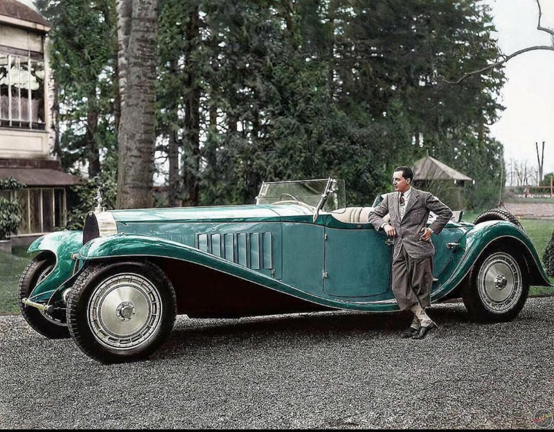 2. Jean Bugatti standing next to his Bugatti Royale, one of the seven he built, 1932 1. A World War Veteran, 1932, 2. Jean Bugatti standing next to his Bugatti Royale, one of the seven he built, 1932, 3. This milkmaid is trying to get the pig off the road, Norway, 1932, 4. Joan Crawford, 1932, 5. Just a young girl and her dog, 1932, 6. Taking a break after their tennis match, Washington DC, 1932, 7. Charles Ebbets shooting his famous photo, Lunch atop a Skyscraper, 1932, 8. Rocking the fur coats and a Cadillac in Harlem, 1932, 9. Painting the Eiffel Tower in 1932, 10. Sitting in peace in NYC, 1932, 11. Driving a dynasphere, 1932, 12. Harpo Marx and Amelia Earhart on the set of Horse Feathers, 1932, 13. Jacob Rheuben Ehrlich (8 ft 6 in) walking the Chicago streets with kids, 1932, 14. Sitting on a truck, playing her guitar in Amarillo, Texas, 1932, 15. A family portrait in Poland, 1932, 16. A colorized portrait of Amelia Earhart, 1932, 17. A woman bringing her pet cat to have a cup of tea, 18. Charles C. Ebbets snapping photos on a skyscraper, 1932, 19. Young Love, 1932, 20. Stan Laurel and Oliver Hardy taking a break from filming, 1932, 21. Fighting their way through the snow, 1932, 22. Taking an extremely unsafe nap, 1932, 23. Street fashion in Japan, 1932, 24. This is what packing for a camping trip looked like in 1932