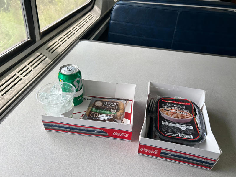 The coach-class microwaved meals were affordable and sufficiently tasty.