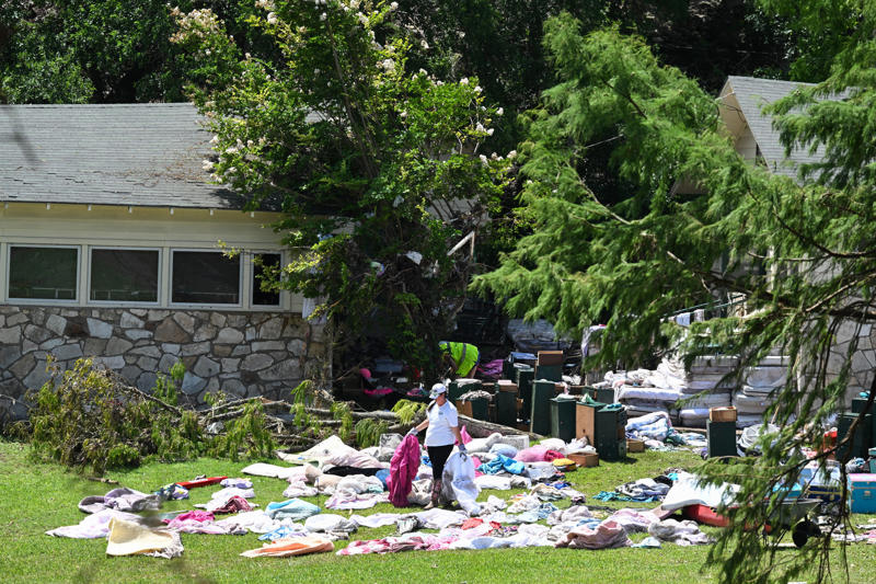 Key Points, Death toll update: At least 111 dead and 173 missing, Texas inspected Camp Mystic on 2 July, Ex-campgoer says she never received instructions on weather emergencies, Camp Mystic's emergency planning signed off two days before disaster, What are Texas officials doing to help in the flooding aftermath?, ICYMI: Trump says he will visit Texas with Melania on Friday, In pictures: Devastation left by Texas floods, ICYMI: Here are the areas affected by Texas floods, State lawmaker's message to Texans in flooding aftermath, Texas officials say they are 'working day and night' in flooding aftermath, Flood survivor recalls ‘terrifying’ moment water started rushing into her cabin, Kerr County bridge reopened after flood disaster, Governor Abbott says 'our #1 job is to find every single missing person', Timelapse shows deadly Texas floodwater rising in minutes, In pictures: Tragedy at Camp Mystic after July 4 flood disaster, Flood watch in New Mexico as river water rises to over 15 feet, Texas officials share photos of flood aftermath, City of Kerrville says Salvation Army pausing donations after reaching 'capacity', Death toll rises to 111: report, Watch: Abbott says media is using 'the word choice of losers', Emergency alert system will be addressed in Texas state legislature, Abbott uses football metaphor in response to question over blame, Texas Governor says Trump 'cares a lot' about flood victims, Abbot provides further numbers on victims, Governor Abbott says that there are 161 people missing in Kerr County, Greg Abbott about to hold press conference, Kerrville City Council to hold meeting at 7 p.m. ET, Texas governor Greg Abbott takes aerial tour of area, Houston Astros announce  million donation to flood relief, Texas floods mapped, Texas Governor Abbott to hold press conference at 4 p.m. ET, Latest victim numbers from Kerr County, Arkansas National Guard sends four Blackhawk helicopters to help Texas recovery, Camp Mystic was built on 'extremely hazardous' flood zone, Last 'live rescue' made on Friday, authorities say, Five campers and one counselor still missing from Camp Mystic, Odessa Police Officer named as one of the flood victims, Noem says people of Texas are 'grateful' to Trump