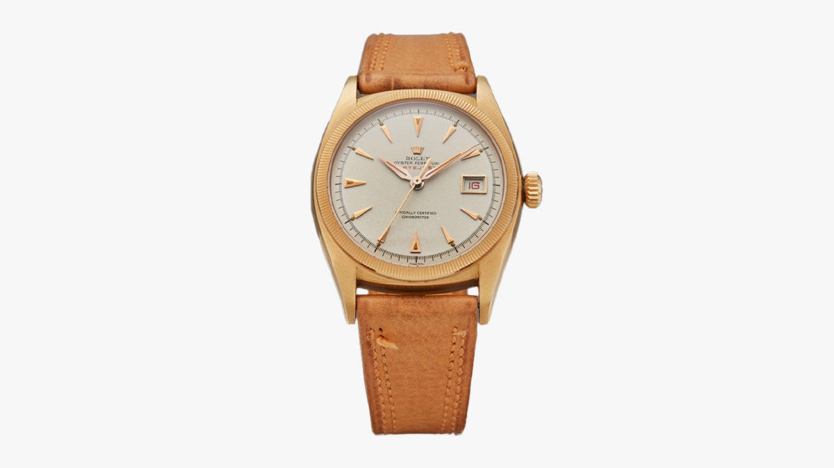 Rolex Oyster Perpetual Datejust ref. 6104/6105 (~1950-1953) Rolex Oyster Perpetual ref. 4467 (~1945-1959), Rolex Oyster Perpetual ref. 5030/5031 (~1948-1950), Rolex Oyster Perpetual Datejust ref. 6104/6105 (~1950-1953), Rolex Oyster Perpetual Datejust ref. 6309/6609 “Thunderbird” (~1954-1959), Rolex Oyster Perpetual Datejust ref. 16XX Series (~1958-1977), Rolex Oysterquartz Datejust (1977-2004), Rolex Oyster Perpetual Datejust ref. 16XXX (~1977-1988), Rolex Oyster Perpetual Datejust ref. 162XX (1988-2004), Rolex Oyster Perpetual Datejust II ref. 1163XX (2009-2016), Rolex Oyster Perpetual Datejust 41 1263XX (2016-Present), Rolex Oyster Perpetual Datejust ref. 126234-0051