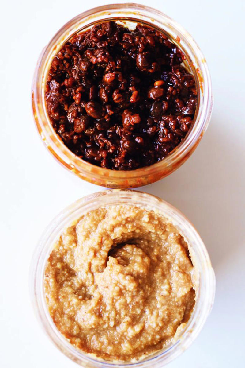 1.しょうゆ醤の作り方, 2.アンチョビオリーブの豆腐カプレーゼ（しょうゆ醤使用）, 3.玉ねぎ醤の作り方, 4.トマトのフレッシュスープ（玉ねぎ醤使用）