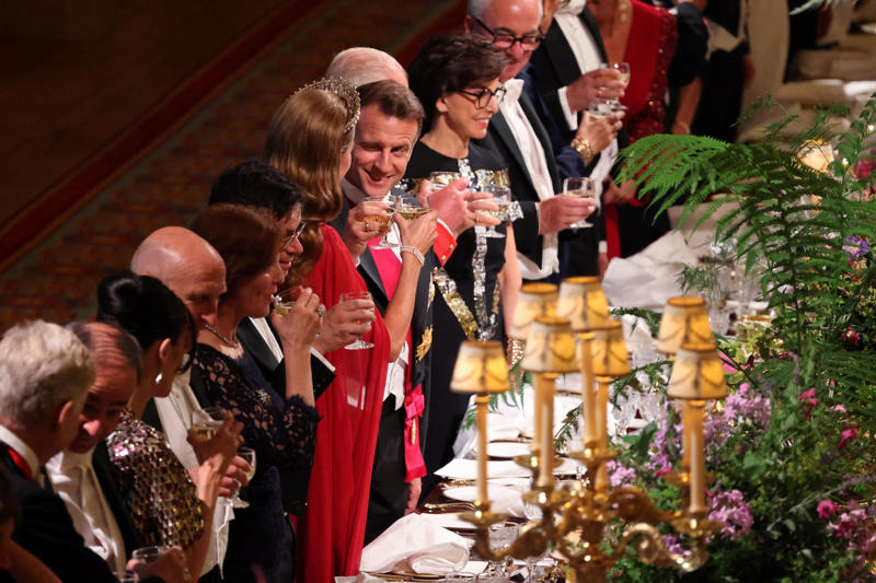Key Points, Government refuses to give details on France migrant deal, What is coming up today?, The five women behind Brigitte Macron’s faultless French chic, Editorial: A small-boats deal with France would be a game-changer for Starmer, In pictures: High profile guest list for state banquet, King seated next to Macron who was next to Kate, King's speech sprinkled with lighter moments too, Macron delivers speech in which he speaks about Bayeux Tapestry loan, Camilla wears Queen Elizabeth II’s sapphire suite, Mick Jagger and Elton John top star-studded guest list for state banquet, Kate and William pictured smiling together outside in gardens of Windsor, Highlights from day one of Macron's state visit, Royal family speaks of 'L’Entente Cordiale in the Kitchens!', Macron presses for recognition of Palestine as ‘only path to peace’, King set to emphasise 'multitude of complex threats' facing Britain and France, Starmer and Macron lay wreaths by Churchill statue and face hecklers, Kate to attend first state banquet in two years, President lays wreath, Analysis: Migration and Donald Trump set to add frisson to discussions, Watch: Macron jokes Bayeaux Tapestry loan took longer to deliver than Brexit, We must reduce reliance on China and US, Macron warns, UK and France will save Europe by example, French leader says, We must protect international order, Macron says, Watch: Macron says France and UK ‘must fix illegal migration burden’, Standing ovation for president, Macron calls for opportunities for young for virtual exchanges, Analysis: Macron promises ‘closest cooperation’ on migration - but something is missing, Macron calls for cooperation with other nations to curb illegal migration, Democracy attacked daily, says Macron, Macron calls for state of Palestine to be recognised, We will never abandon Ukraine, says Macron, Analysis: Macron’s warmth to “dear Keir” on display