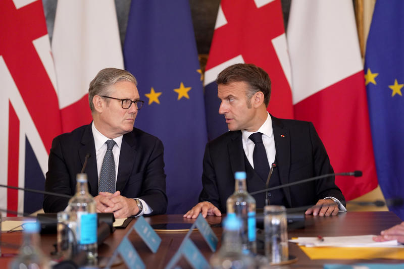 Key Points, UK coastguard responding to multiple migrant crossings in English Channel, Recap: New tactics will tackle illegal migration, vows Starmer, Watch: Starmer and Macron warmly embrace outside No 10, Defence not affected by Brexit, says Macron, Recap: 'Will you shut up': Farage's anti-Macron speech interrupted by hecklers, UK and France to 'bring Putin to negotiating table', says Starmer, New tactics will tackle illegal migration, vows Starmer, Pictured: Inside the UK-France summit, Pictured: Starmer and Macron embrace ahead of crunch summit, Analysis: Now, Starmer the statesman needs to up his game at home, Progress on small boats ‘slow’, but joint action is coming, Healey says, Healey says migrant deal only possible under Labour, Channel migrant: ‘I will not stop until I get to Britain’, Migrants must see the risk of Channel crossing, Dover MP says, ‘No single solution’ to small boat crisis, Healey says, Stopping the boats is ‘shared challenge’, Healey declares, Fifty migrants a week could be sent back to France under deal, What is the 'one in, one out' deal?, Brigitte Macron: Who is the wife of French President Emmanuel Macron?, Watch: Starmer hosts Macron for crunch migration talks, Small boats crisis 'requires shared solutions', Macron and Starmer agree, Watch: Starmer's blunt one-word answer to tax grilling, UK-France alliance is 'more important than ever', Starmer says, Watch: Farage’s anti-Macron speech drowned out by hecklers, Macrons attend banquet at Guildhall this evening, Comment: Now, Starmer the statesman needs to up his game at home, Pictured: Macron visits Downing Street for crunch migration talks, Macron credits King with helping secure Bayeux Tapestry loan deal, Brigitte Macron: Who is the wife of French President Emmanuel Macron?, Winking Macron clinks glasses with royals at dazzling state banquet, What is a state visit?, Starmer and Macron brought 'sanity back' to Britain-France relationship, Osborne says, 'Will you shut up': Farage's anti-Macron speech interrupted by hecklers