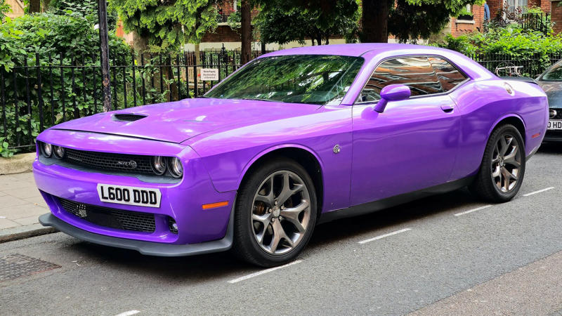 4. Dodge Challenger Hellcat 1. Hummer H2, 2. BMW X6, 3. Tesla Cybertruck, 4. Dodge Challenger Hellcat, 5. Toyota Prius, 6. Jeep Wrangler 4xe, 7. Smart Fortwo, 8. Cadillac Escalade, 9. Ford Mustang EcoBoost, 10. Nissan Juke, 11. Dodge Ram TRX, 12. Tesla Model X, 13. Toyota C-HR, 14. GMC Hummer EV, 15. Lincoln MKT, 16. Mercedes-Benz G-Class, 17. BMW 7 Series (2023 redesign), 18. Pontiac Aztek, 19. Chevrolet SSR, 20. Lamborghini Urus