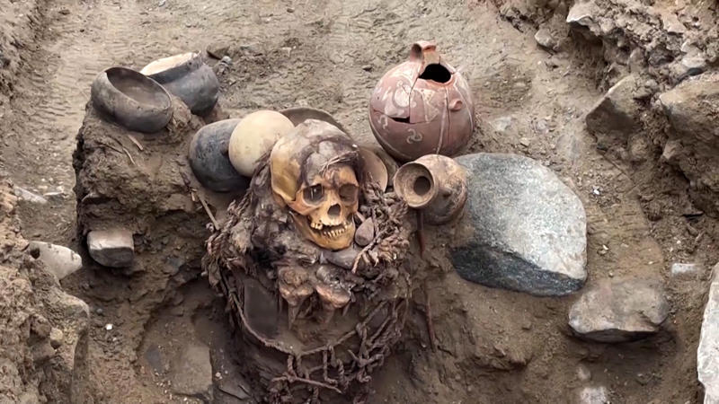 See photos of the 1,000-year-old mummy uncovered in Peru