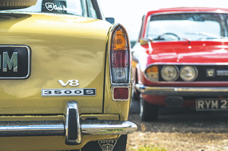 Rover P6 (cont.) Bringing up the rear, 1. Tucker Torpedo (1948), Tucker Torpedo (cont.), 2. Volkswagen Beetle (1945-2003), Volkswagen Beetle (cont.), 3. Chevrolet Bel Air Mk2 (1955-’57), Chevrolet Bel Air Mk2 (cont.), 4. Facel Vega HK500 (1959-’62), Facel Vega HK500 (cont.), 5. Cadillac Eldorado Mk4 (1959-’60), Cadillac Eldorado Mk4 (cont.), 6. Chevrolet El Camino Mk1 (1959-’60), Chevrolet El Camino Mk1 (cont.), 7. Lincoln Continental Mk3 Convertible (1959-’60), Lincoln Continental Mk3 Convertible (cont.), 8. Chevrolet Corvette C1 (1953-’62), Chevrolet Corvette C1 (cont.), 9. Dodge Polara Mk1 (1960-’61), Dodge Polara Mk1 (cont.), 10. Plymouth Valiant Mk1 (1960-’62), Plymouth Valiant Mk1 (cont.), 11. Ford Cortina Mk1 (1962-’66), Ford Cortina Mk1 (cont.), 12. Rover P6 (1963-’77), Rover P6 (cont.), 13. Ford Mustang Mk1 (1964-’73), Ford Mustang Mk1 (cont.), 14. Mazda Cosmo 110S (1967-’72), Mazda Cosmo 110S (cont.), 15. Mercury Cougar Mk1 (1967-’70), Mercury Cougar Mk1 (cont.), 16. Range Rover Mk1 (1969-’94), Range Rover Mk1 (cont.), 17. Dodge Charger Mk2 (1968-’70), Dodge Charger Mk2 (cont.), 18. Ford Cortina Mk3 (1969-’76), Ford Cortina Mk3 (cont.), 19. Hillman Avenger Mk1 (1970-’79), Hillman Avenger Mk1 (cont.), 20. Vauxhall Firenza (1971-’75), Vauxhall Firenza (cont.), 21. Mercedes-Benz 116-series S-Class (1972-’80), Mercedes-Benz 116-series S-Class (cont.), 22. Lancia Stratos (1973-’78), Lancia Stratos (cont.), 23. Lamborghini Countach (1974-’90), Lamborghini Countach (cont.), 24. Maserati Khamsin (1974-’82), Maserati Khamsin (cont.), 25. Pontiac Firebird Trans Am Mk2 (1970-’81), Pontiac Firebird Trans Am Mk2 (cont.), 26. Porsche 911 (1974-’89), Porsche 911 (cont.), 27. Ferrari Testarossa (1984-’91), Ferrari Testarossa (cont.), 28. Maserati 3200GT (1998-2002), Maserati 3200GT (cont.), 29. BMW Z8 (1998-2003), BMW Z8 (cont.)