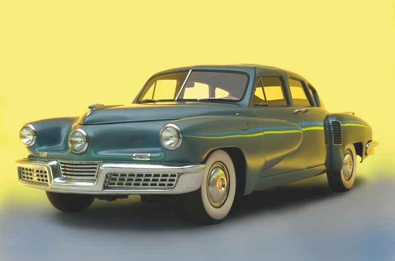 1. Tucker Torpedo (1948) Bringing up the rear, 1. Tucker Torpedo (1948), Tucker Torpedo (cont.), 2. Volkswagen Beetle (1945-2003), Volkswagen Beetle (cont.), 3. Chevrolet Bel Air Mk2 (1955-’57), Chevrolet Bel Air Mk2 (cont.), 4. Facel Vega HK500 (1959-’62), Facel Vega HK500 (cont.), 5. Cadillac Eldorado Mk4 (1959-’60), Cadillac Eldorado Mk4 (cont.), 6. Chevrolet El Camino Mk1 (1959-’60), Chevrolet El Camino Mk1 (cont.), 7. Lincoln Continental Mk3 Convertible (1959-’60), Lincoln Continental Mk3 Convertible (cont.), 8. Chevrolet Corvette C1 (1953-’62), Chevrolet Corvette C1 (cont.), 9. Dodge Polara Mk1 (1960-’61), Dodge Polara Mk1 (cont.), 10. Plymouth Valiant Mk1 (1960-’62), Plymouth Valiant Mk1 (cont.), 11. Ford Cortina Mk1 (1962-’66), Ford Cortina Mk1 (cont.), 12. Rover P6 (1963-’77), Rover P6 (cont.), 13. Ford Mustang Mk1 (1964-’73), Ford Mustang Mk1 (cont.), 14. Mazda Cosmo 110S (1967-’72), Mazda Cosmo 110S (cont.), 15. Mercury Cougar Mk1 (1967-’70), Mercury Cougar Mk1 (cont.), 16. Range Rover Mk1 (1969-’94), Range Rover Mk1 (cont.), 17. Dodge Charger Mk2 (1968-’70), Dodge Charger Mk2 (cont.), 18. Ford Cortina Mk3 (1969-’76), Ford Cortina Mk3 (cont.), 19. Hillman Avenger Mk1 (1970-’79), Hillman Avenger Mk1 (cont.), 20. Vauxhall Firenza (1971-’75), Vauxhall Firenza (cont.), 21. Mercedes-Benz 116-series S-Class (1972-’80), Mercedes-Benz 116-series S-Class (cont.), 22. Lancia Stratos (1973-’78), Lancia Stratos (cont.), 23. Lamborghini Countach (1974-’90), Lamborghini Countach (cont.), 24. Maserati Khamsin (1974-’82), Maserati Khamsin (cont.), 25. Pontiac Firebird Trans Am Mk2 (1970-’81), Pontiac Firebird Trans Am Mk2 (cont.), 26. Porsche 911 (1974-’89), Porsche 911 (cont.), 27. Ferrari Testarossa (1984-’91), Ferrari Testarossa (cont.), 28. Maserati 3200GT (1998-2002), Maserati 3200GT (cont.), 29. BMW Z8 (1998-2003), BMW Z8 (cont.)