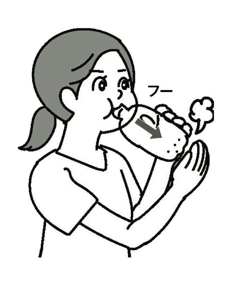更年期以降の女性は特に注意が必要！, 人間ののどは誤嚥が起こりやすい構造, 人間ののどは“魔の交差点”, 週2〜3回の筋トレでのどの筋力はアップできる！, 誤嚥性肺炎の予防もできる！50代から始めたい「のどトレ7」, 飲み込みに使う筋肉を強化！全身のレジスタンス・トレーニング3選