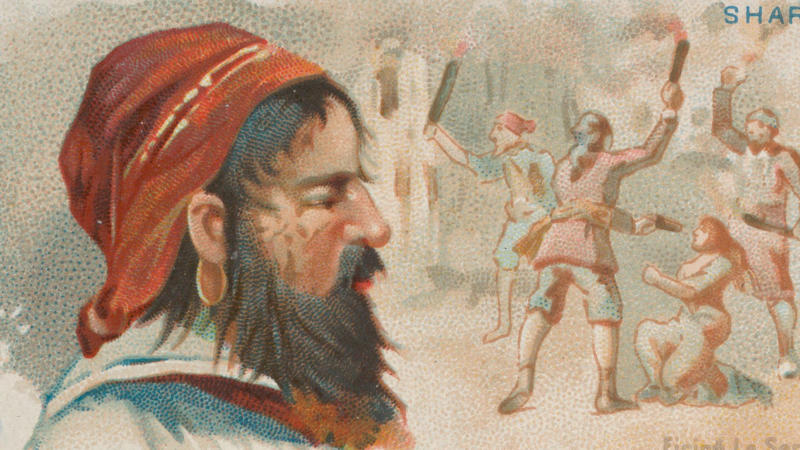 1. Laurens de Graaf, 2. William Dampier, 3. Jose Gaspar, 4. Black Caesar, 5. John Julian, 6. Bartholomew Sharp, 7. Edward Jordan, 8. Jack Anderson, 9. Victual Brothers, 10. Kazimierz Lux, 1. Blackbeard, 2. Ching Shih, 3. Captain Kidd, 4. Anne Bonny, 5. Mary Read, 6. Sir Francis Drake, 7. Black Sam Bellamy, 8. The Barbarossa Brothers, 9. Henry Morgan, 10. Calico Jack
