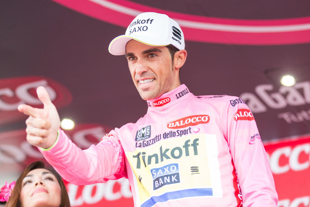 10. Alberto Contador 15. Alejandro Valverde, 14. Vincenzo Nibali, 12. Primož Roglič, 11. Romain Bardet, 10. Alberto Contador, 8. Geraint Thomas, 7. Julian Alaphilippe, 6. Wout van Aert, 4. Mark Cavendish, 3. Jonas Vingegaard, 2. Chris Froome