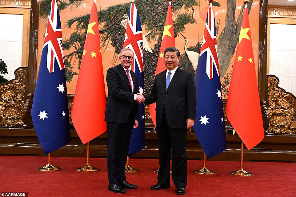 Penny Wong warns of China threat as Albanese heads to Beijing