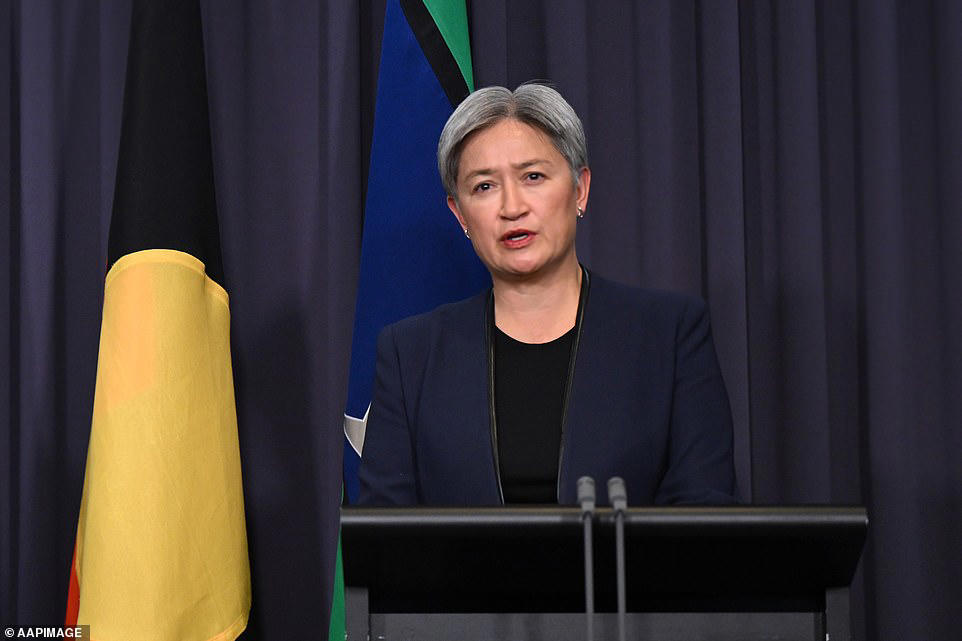 Penny Wong warns of China threat as Albanese heads to Beijing