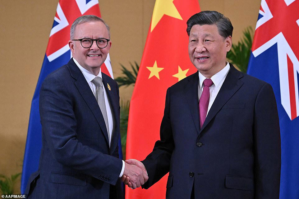 Penny Wong warns of China threat as Albanese heads to Beijing