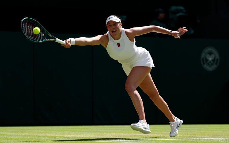 04:15 PM BST, Sabalenka* 4-6, 6-4, 4-6 Anisimova, 04:09 PM BST, Sabalenka 4-6, 6-4, 4-5 Anisimova*, 04:03 PM BST, Sabalenka* 4-6, 6-4, 3-5 Anisimova, 04:03 PM BST, Sabalenka 4-6, 6-4, 2-5 Anisimova*, 03:57 PM BST, Sabalenka* 4-6, 6-4, 2-4 Anisimova, 03:52 PM BST, Sabalenka 4-6, 6-4, 1-4 Anisimova*, 03:45 PM BST, Sabalenka* 4-6, 6-4, 1-3 Anisimova, 03:39 PM BST, Sabalenka 4-6, 6-4, 1-2 Anisimova*, 03:34 PM BST, Sabalenka* 4-6, 6-4, 1-1 Anisimova, 03:28 PM BST, Final set: Sabalenka 4-6, 6-4, 1-0 Anisimova*, 03:25 PM BST, ‘The match feels like it’s turning’, 03:21 PM BST, Sabalenka* 4-6, 6-4 Anisimova, 03:17 PM BST, Sabalenka 4-6, 5-4 Anisimova*, 03:08 PM BST, ‘Terrible game from Anisimova’, 03:07 PM BST, Sabalenka* 4-6, 5-3 Anisimova, 03:03 PM BST, ‘Anismova warned by umpire’, 03:02 PM BST, Sabalenka 4-6, 4-3 Anisimova*, 02:59 PM BST, Sabalenka* 4-6, 3-3 Anisimova, 02:55 PM BST, Sabalenka 4-6, 2-3 Anisimova*, 02:53 PM BST, Sabalenka* 4-6, 2-2 Anisimova, 02:52 PM BST, ‘Players’ confidence has been rocked by the various electronic line-calling issues’, 02:49 PM BST, Sabalenka 4-6, 1-2 Anisimova*, 02:46 PM BST, Sabalenka* 4-6, 1-1 Anisimova, 02:45 PM BST, Second set: Sabalenka 4-6, 0-1 Anisimova*, 02:39 PM BST, ‘The Anisimova backhand came up trumps’, 02:34 PM BST, Sabalenka* 4-6 Anisimova, 02:24 PM BST, ‘Stats are very similar at the moment’, 02:23 PM BST, It’s a very warm day on Centre Court, 02:20 PM BST, Sabalenka 4-5 Anisimova*, 02:16 PM BST, Sabalenka* 4-4 Anisimova, 02:14 PM BST, Sabalenka 3-4 Anisimova*, 02:06 PM BST, ‘Anisimova double-hander is one of the game’s great sights’, 02:04 PM BST, Sabalenka* 3-3 Anisimova, 01:59 PM BST, Sabalenka* 2-3 Anisimova, 01:53 PM BST, Sabalenka 2-3 Anisimova*, 01:50 PM BST, Sabalenka* 2-2 Anisimova, 01:48 PM BST, ‘Vulnerable-looking start from Sabalenka’, 01:47 PM BST, Sabalenka 1-2 Anisimova*, 01:44 PM BST, Sabalenka* 1-1 Anisimova, 01:40 PM BST, First set: Aryna Sabalenka 0-1 Amanda Anisimova* (*denotes server), 01:36 PM BST, Here we go!, 01:25 PM BST, Big day for the American, 01:20 PM BST, Another star-studded Royal Box, 01:11 PM BST, Sign up to our Women’s Sport newsletter, 01:00 PM BST, Women’s semi-final day